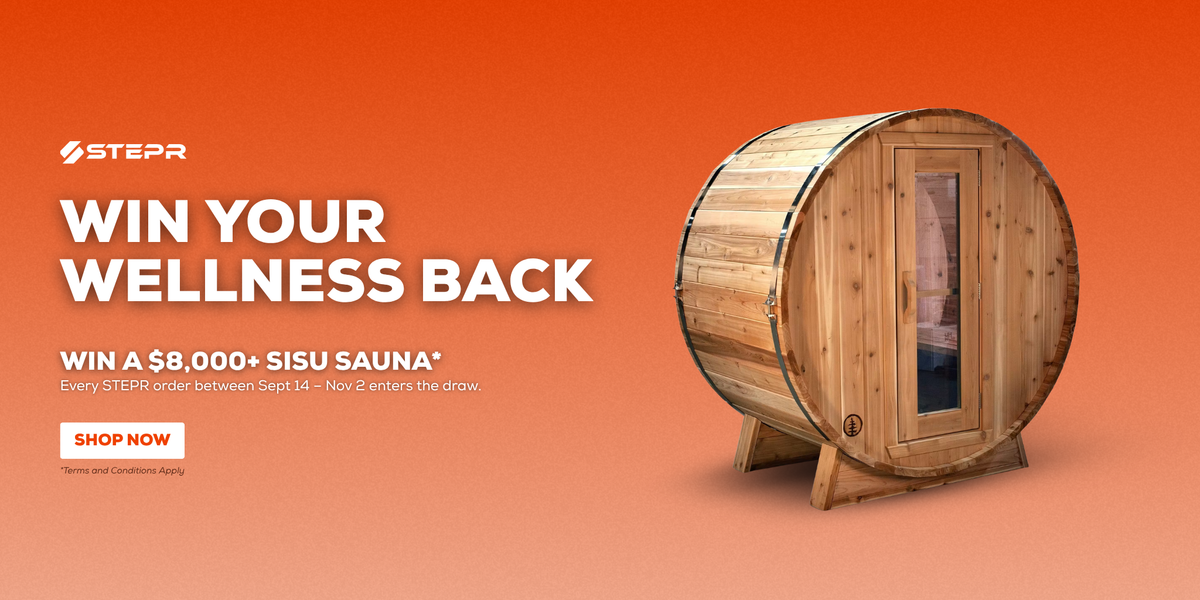 Win an $8,000 Sisu Sauna With Any STEPR Purchase This October Only