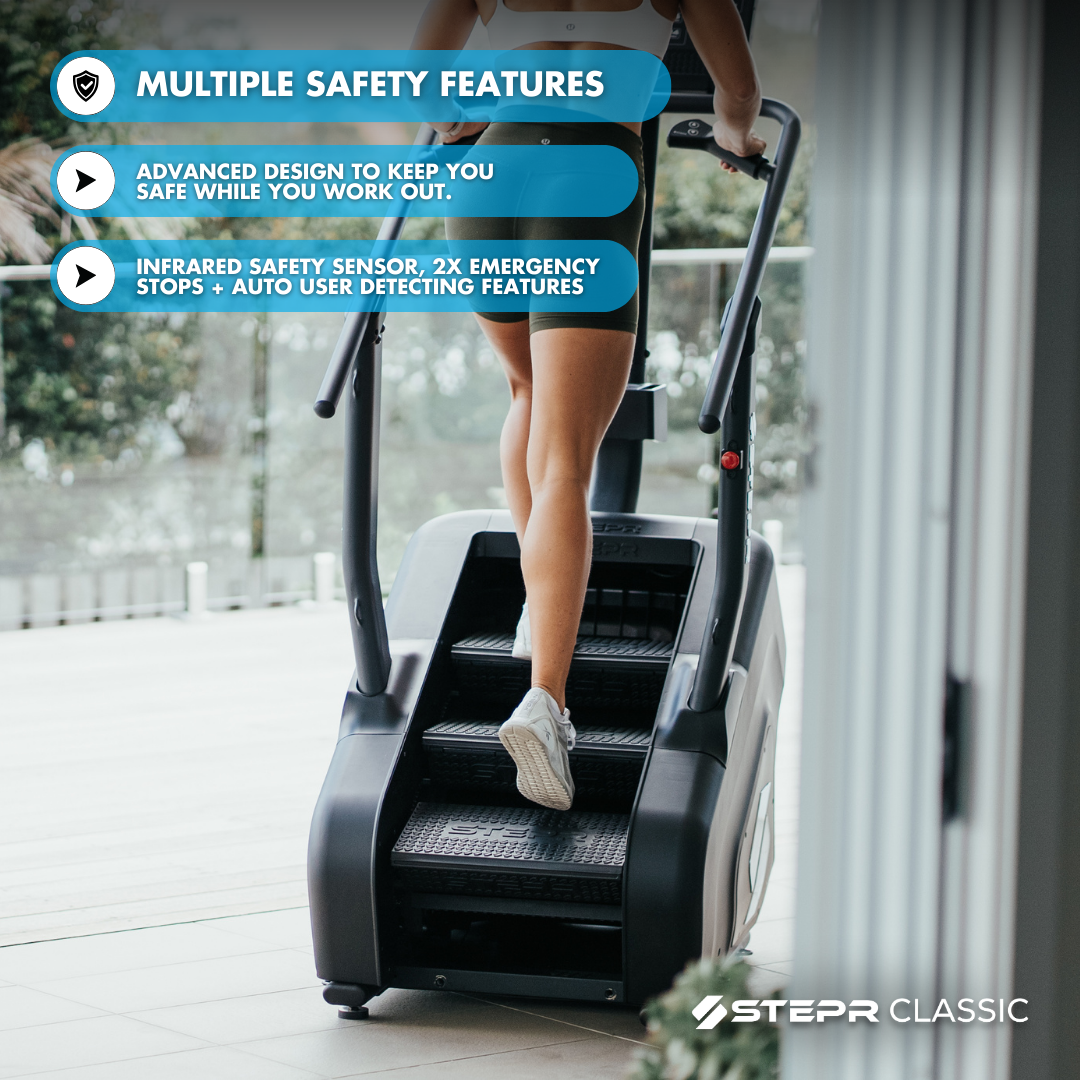 STEPR Classic Stair Climber Stairmaster - best in class safety features.