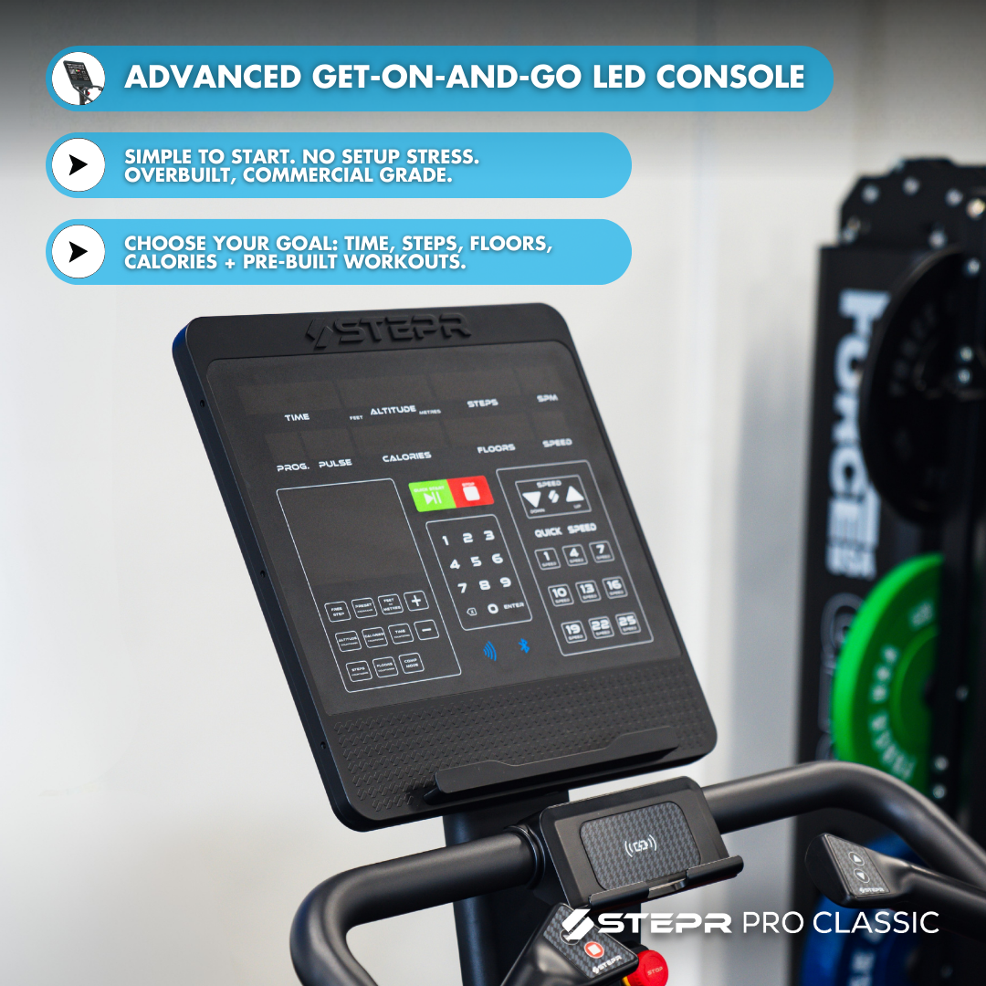 STEPR PRO Classic Stairmaster stair climber - Advanced LED Console