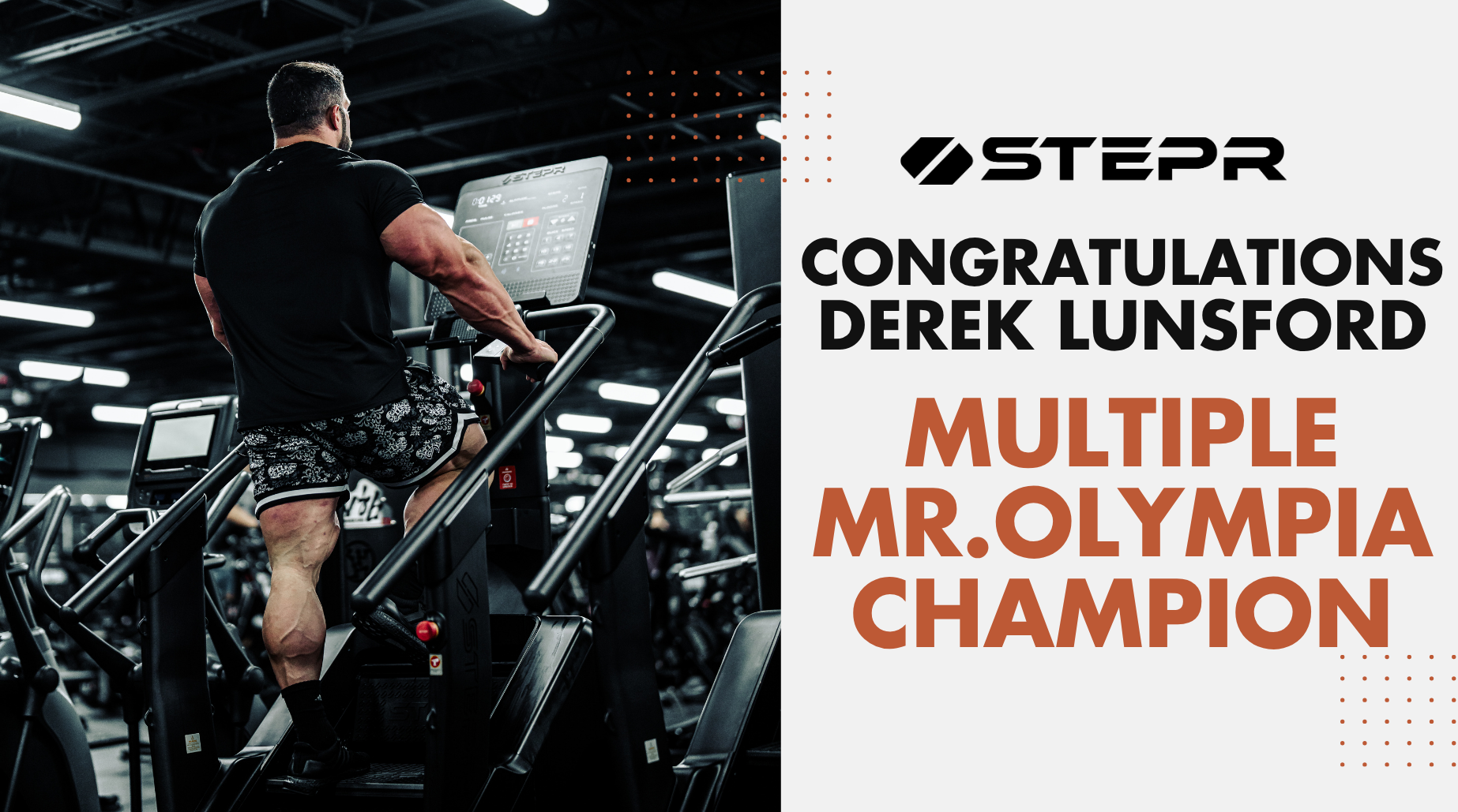 Congratulations Derek Lunsford: Multiple Mr. Olympia Champion