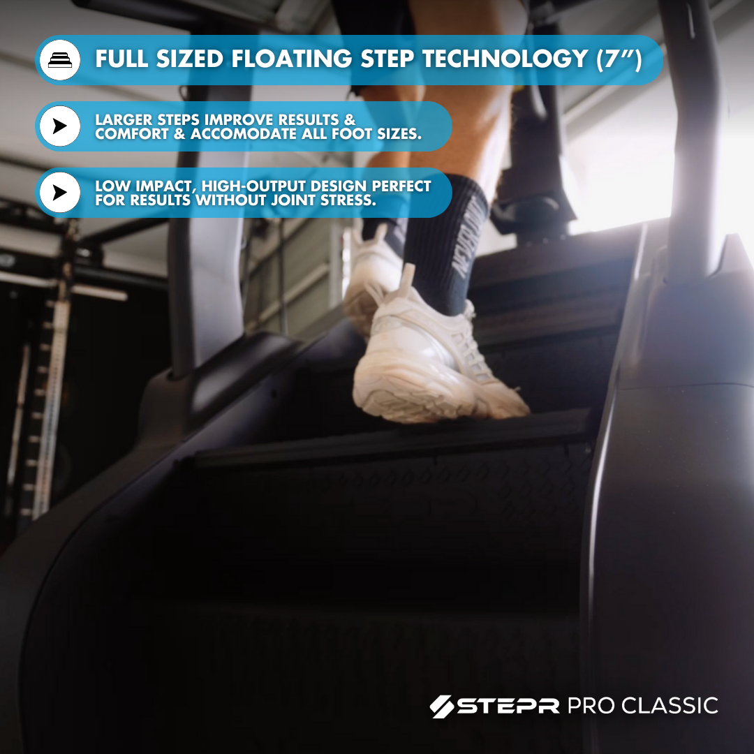 STEPR PRO+ Stairmaster stair climber -Full sized floating steps 7"
